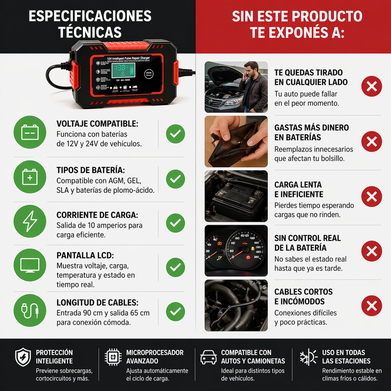 ChargeMax Auto - Evita que tu auto no parta