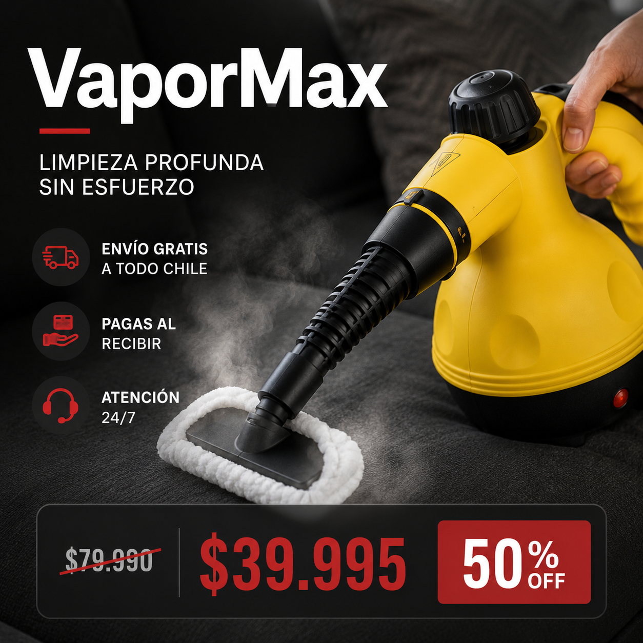 VaporMax - Limpieza Profunda sin Esfuerzo