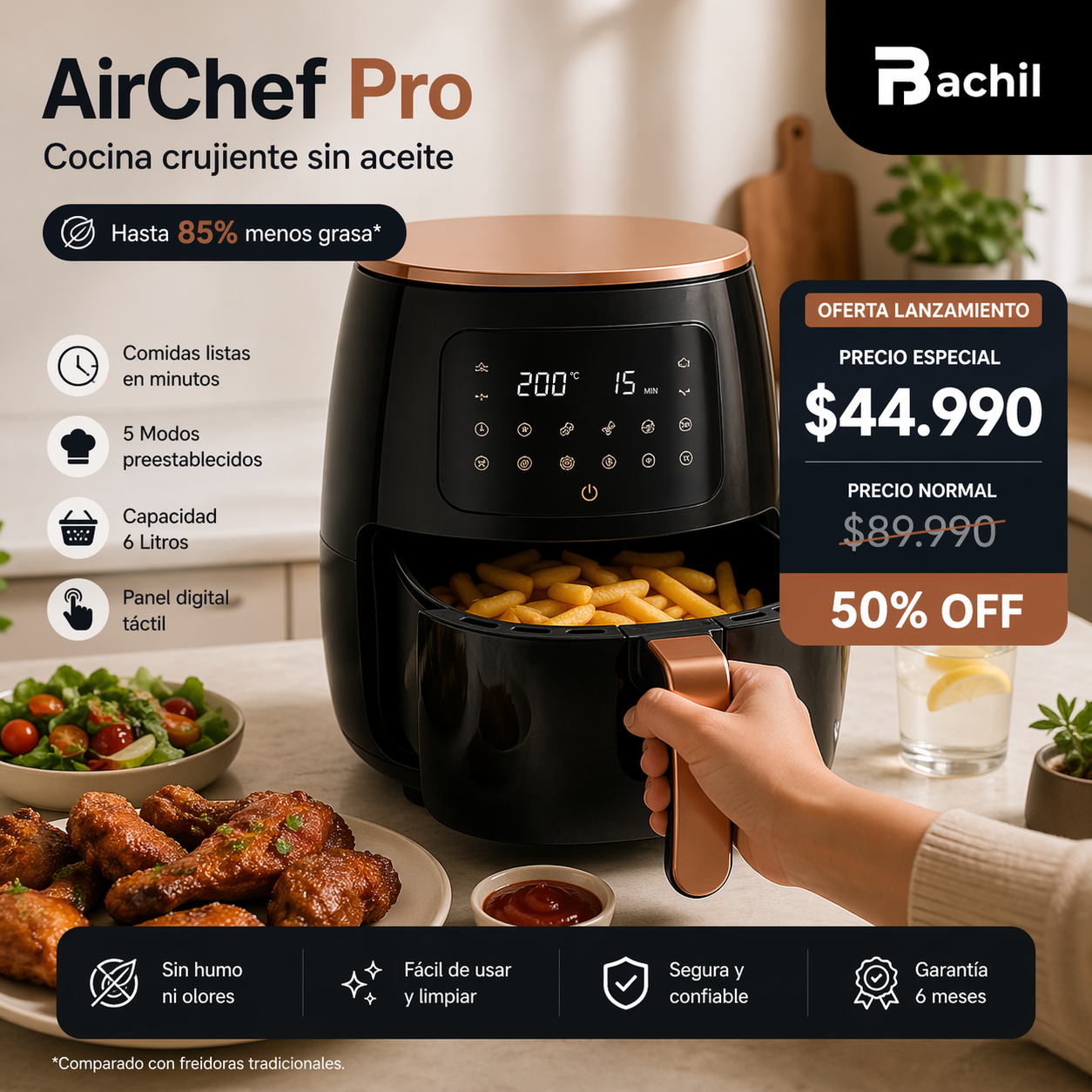 AirChef Pro - Cocina crujiente sin aceite