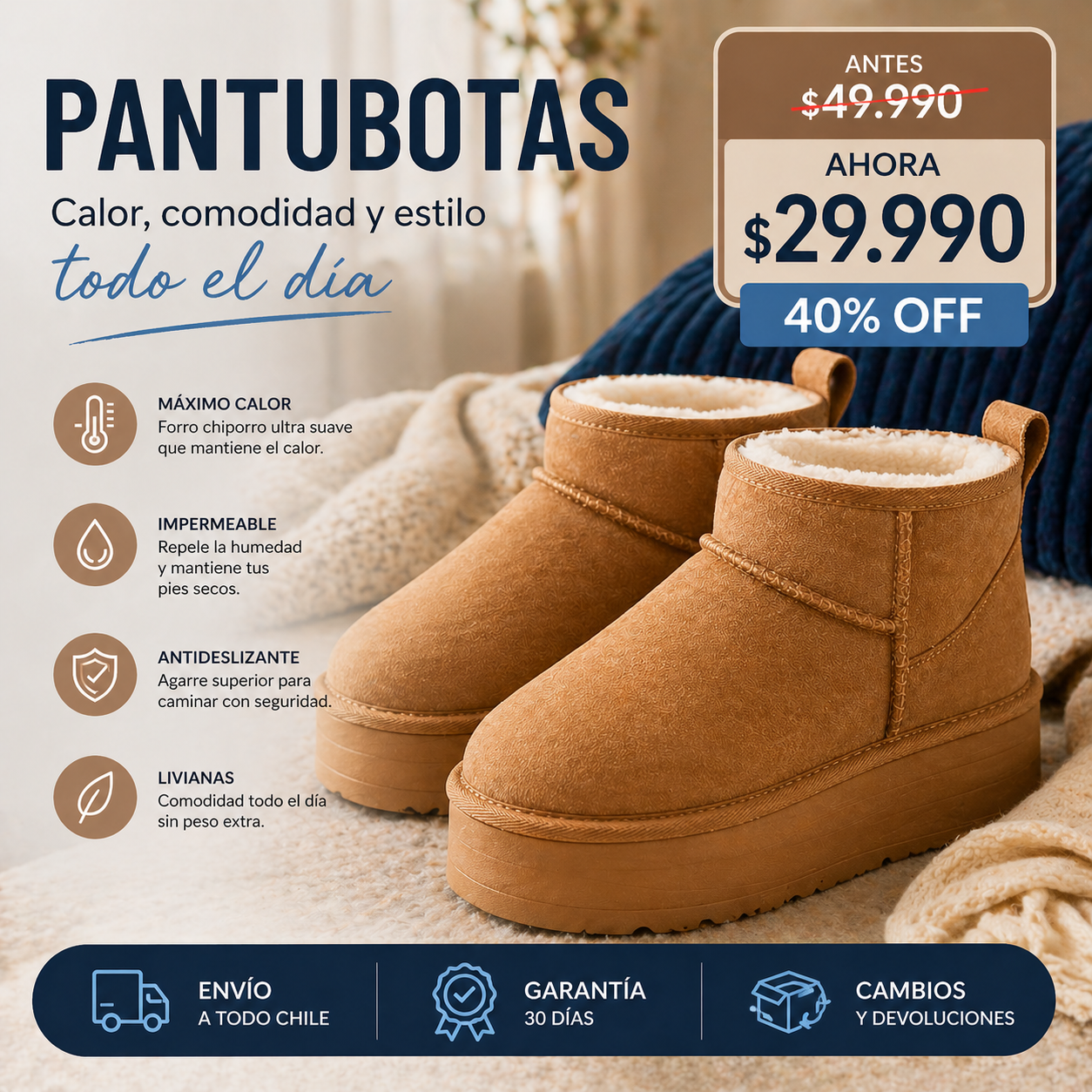 Pantubotas - Calor, comodidad y estilo todo el día