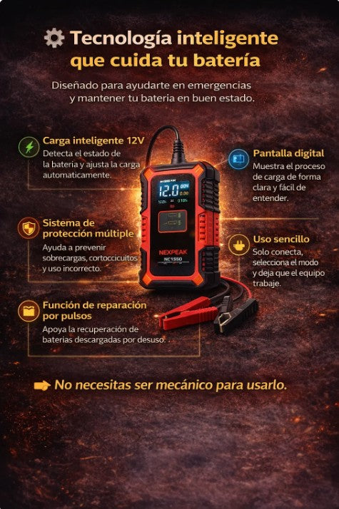 ChargeMax Auto - Evita que tu auto no parta