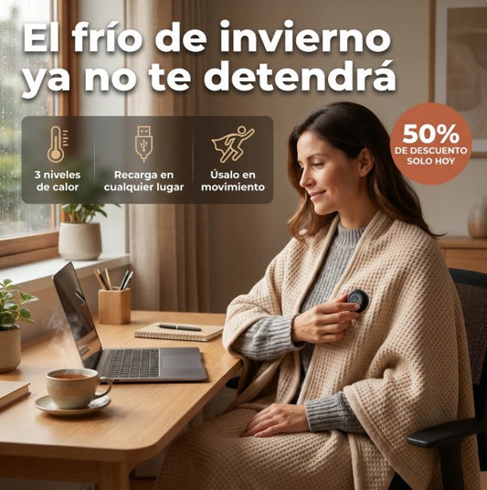 Manta Calefactora Eléctrica Carga USB
