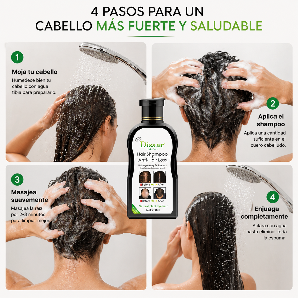 Shampoo Disaar® - Menos caída, mejor densidad